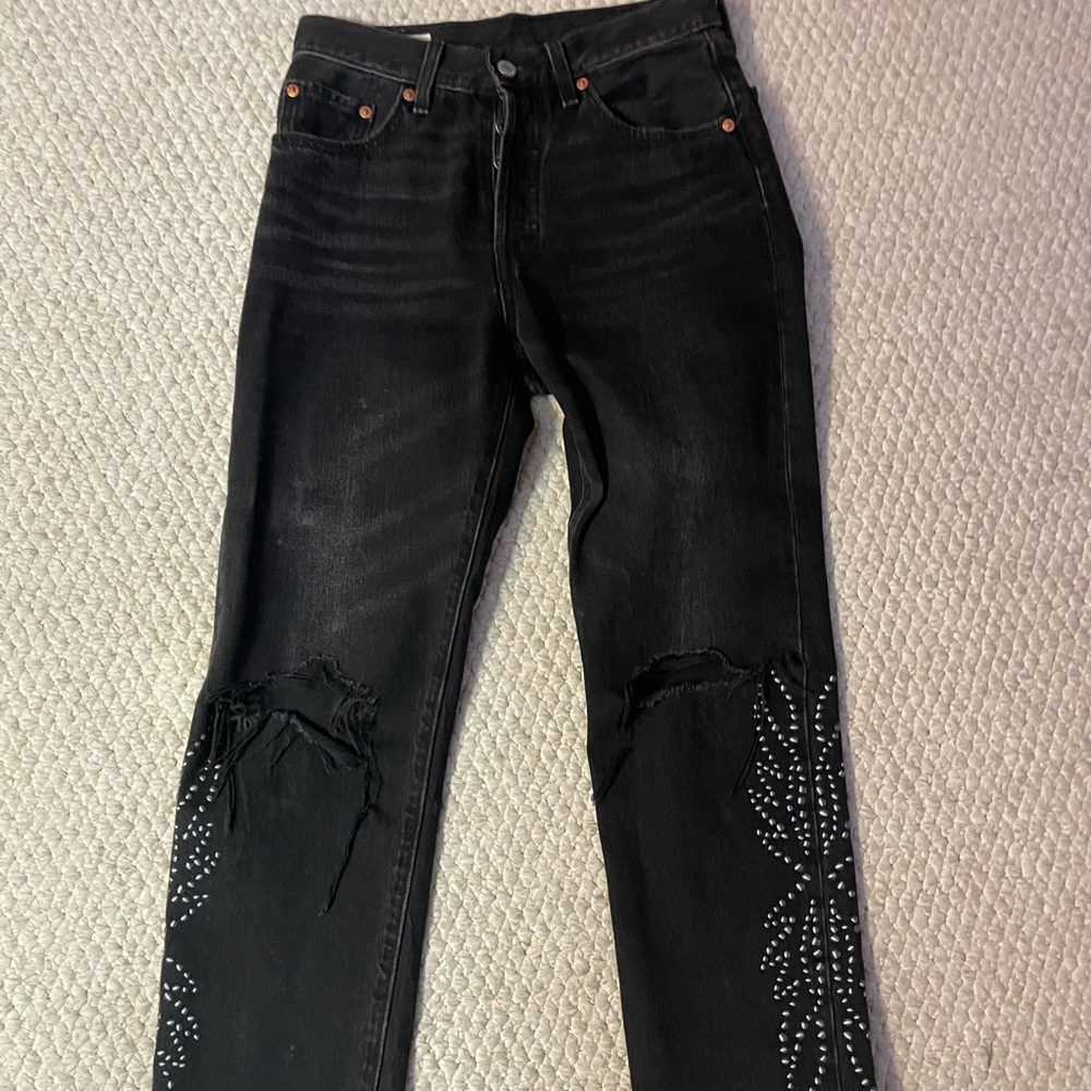LEVIS Black Studded Jeans